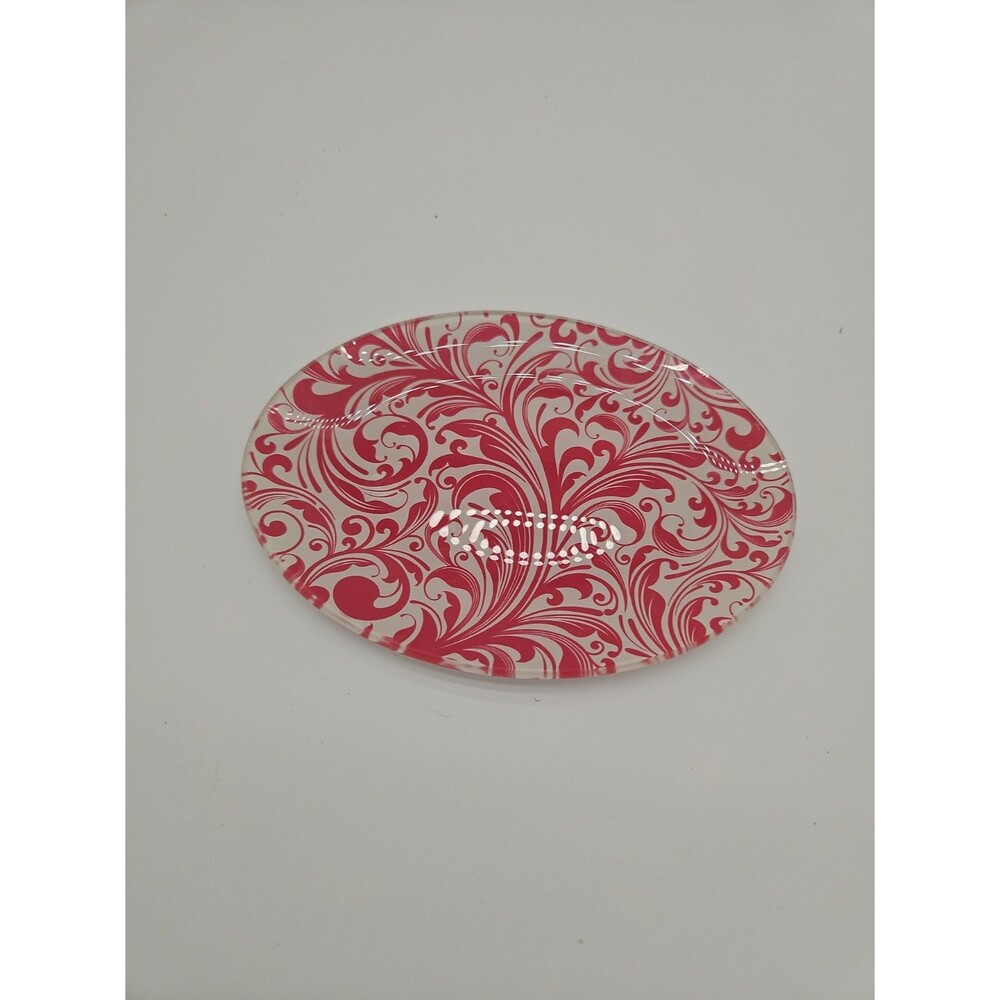 Michel Design Works Glass Trinket / Soap Dish Candy Cane